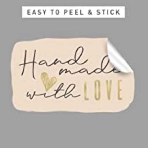 100 HANDMADE WITH LOVE Business Stickers Special Cut 1.75" x 2.75" - Picture 3 of 10